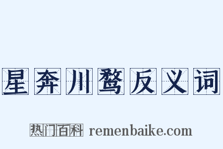 星奔川鹜反义词是什么意思的图片